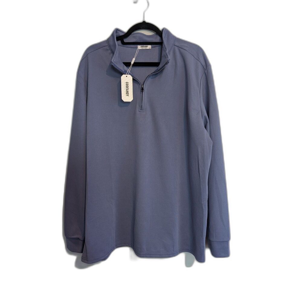 Men's Coofandy Quarter Zip Shirt Size XXL NWT